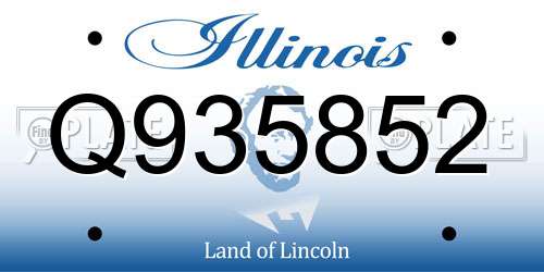Q935852 Illinois License Plate