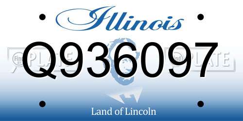 Q936097 Illinois License Plate
