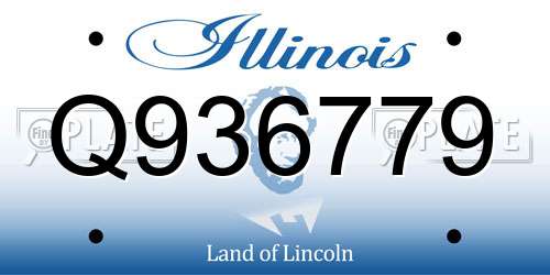 Q936779 Illinois License Plate