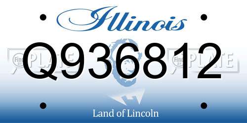 Q936812 Illinois License Plate