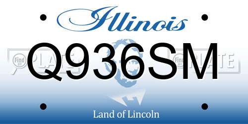 Q936SM Illinois License Plate