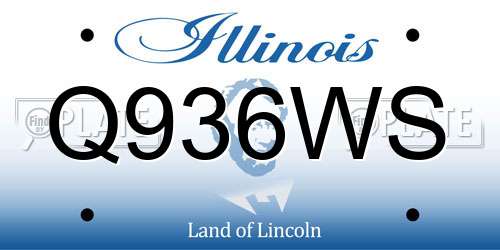 Q936WS Illinois License Plate
