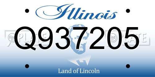 Q937205 Illinois License Plate