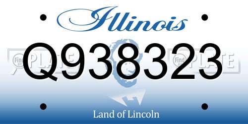 Q938323 Illinois License Plate