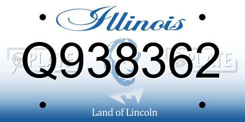 Q938362 Illinois License Plate
