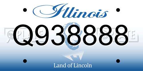 Q938888 Illinois License Plate
