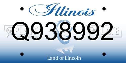 Q938992 Illinois License Plate