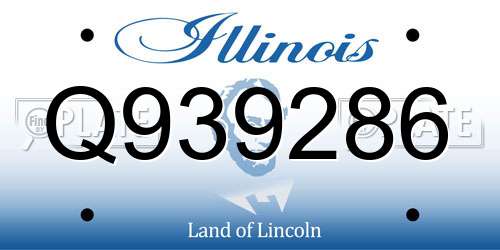 Q939286 Illinois License Plate