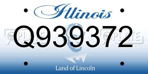 Q939372 Illinois License Plate