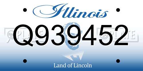 Q939452 Illinois License Plate
