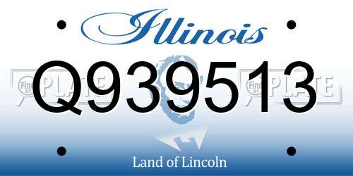 Q939513 Illinois License Plate