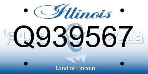 Q939567 Illinois License Plate
