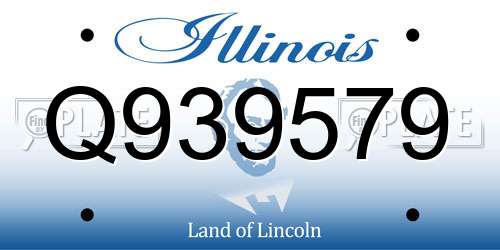Q939579 Illinois License Plate