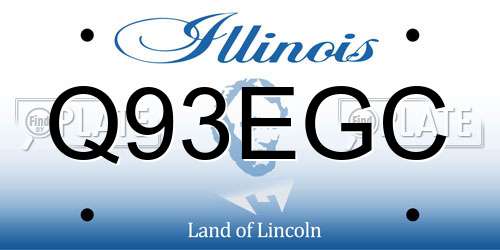 Q93EGC Illinois License Plate