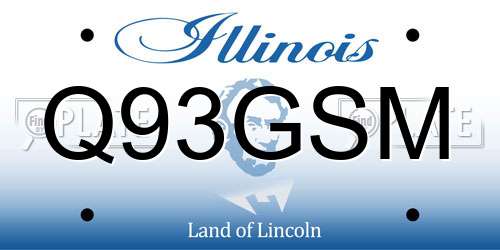 Q93GSM Illinois License Plate