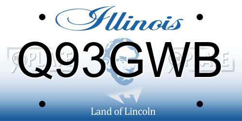 Q93GWB Illinois License Plate