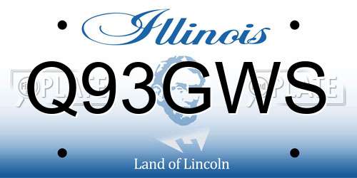 Q93GWS Illinois License Plate