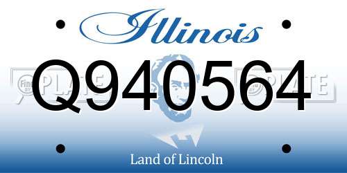 Q940564 Illinois License Plate