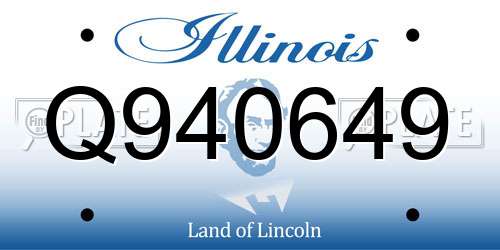 Q940649 Illinois License Plate