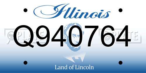 Q940764 Illinois License Plate