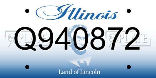 Q940872 Illinois License Plate