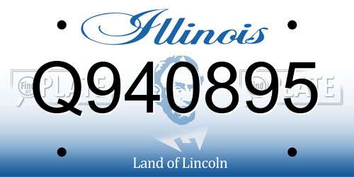 Q940895 Illinois License Plate