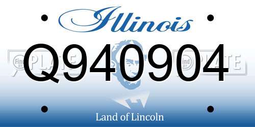 Q940904 Illinois License Plate