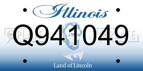 Q941049 Illinois License Plate