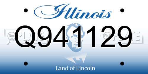 Q941129 Illinois License Plate
