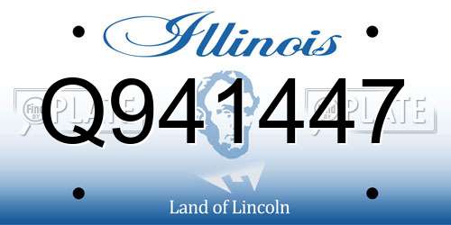 Q941447 Illinois License Plate