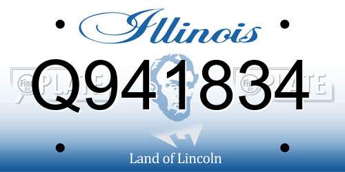 Q941834 Illinois License Plate