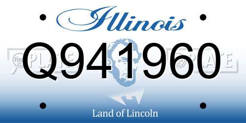 Q941960 Illinois License Plate
