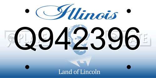 Q942396 Illinois License Plate