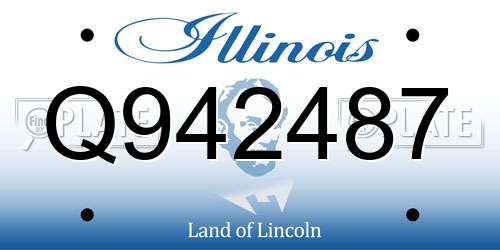 Q942487 Illinois License Plate