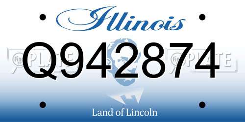 Q942874 Illinois License Plate
