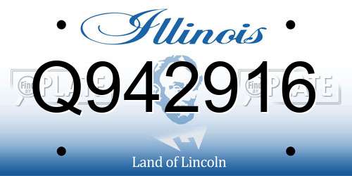 Q942916 Illinois License Plate