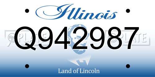 Q942987 Illinois License Plate