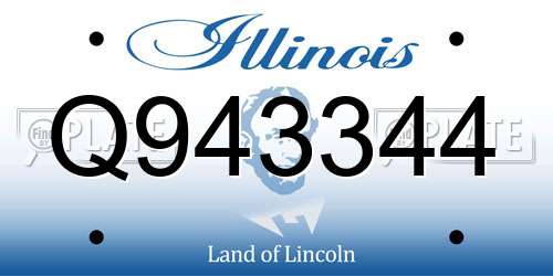 Q943344 Illinois License Plate