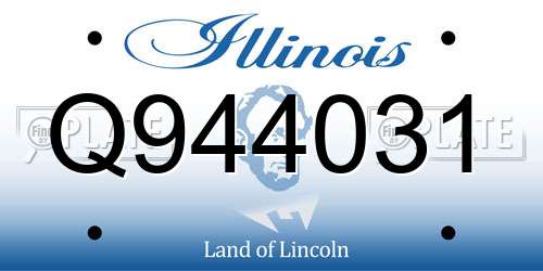 Q944031 Illinois License Plate