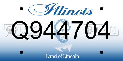 Q944704 Illinois License Plate