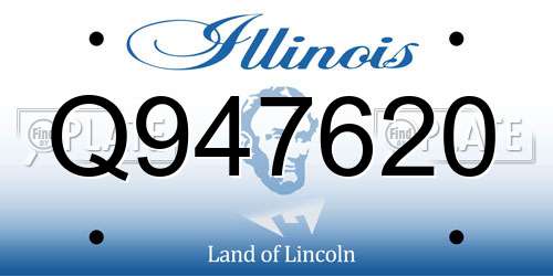 Q947620 Illinois License Plate