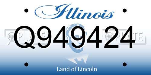 Q949424 Illinois License Plate