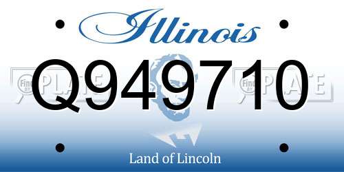 Q949710 Illinois License Plate