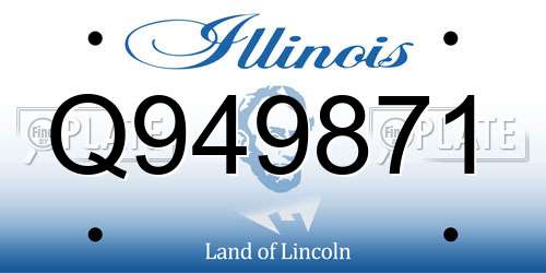Q949871 Illinois License Plate