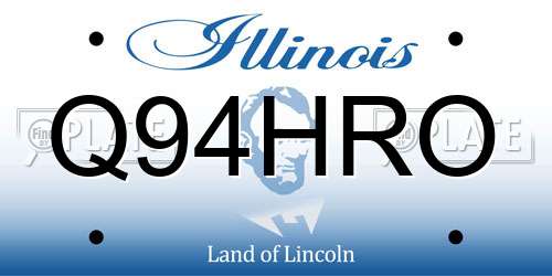 Q94HRO Illinois License Plate