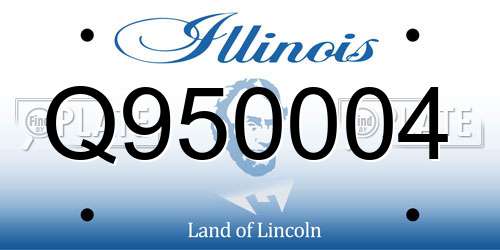 Q950004 Illinois License Plate