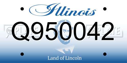 Q950042 Illinois License Plate