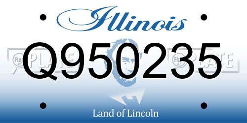 Q950235 Illinois License Plate