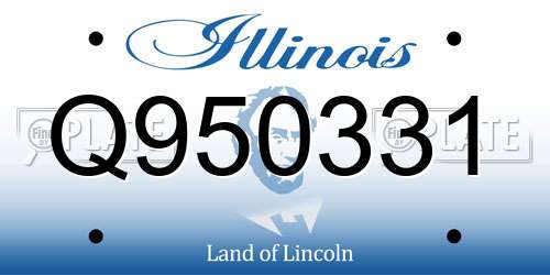 Q950331 Illinois License Plate