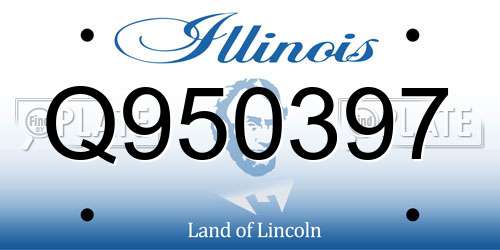 Q950397 Illinois License Plate